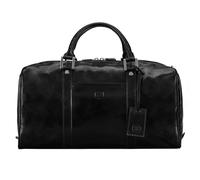 Maxwell Scott - Kleine Luxus- Reisetasche aus Leder für Männer Frauen - Handgepäck Größe - Handgefertigt aus italienischen Vollnarbenhäuten - The FleroS Schwarz