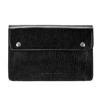 Maxwell Scott - Luxuriöse Herren Leder Clutch Tasche mit Handgelenkband - Handgefertigt aus italienischen Vollnarbenhäuten - The SantinoS Schwarz