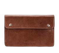 Maxwell Scott - Luxuriöse Herren Leder Clutch Tasche mit Handgelenkband - Handgefertigt aus italienischen Vollnarbenhäuten - The SantinoS Cognac