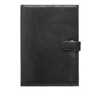 Maxwell Scott - Luxus Leder Business-Dokumentenmappe für Männer und Frauen mit Organizer Panel - Handgefertigt aus italienischen Vollnarbenhäuten - The Gallo Schwarz