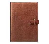 Maxwell Scott - Luxus Leder Business-Dokumentenmappe für Männer und Frauen mit Organizer Panel - Handgefertigt aus italienischen Vollnarbenhäuten - The Gallo Cognac