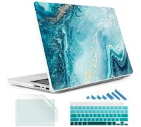 May Chen Für 2026 MacBook Pro 14 Zoll M5 M4 M3 M2 M1 Pro/Max Chip, Version 2026 2025-2021, Modell A3427 A3426 A3434 A3112 A3401 A3185, Kunststoff-Hartschale mit Tastaturabdeckung, Blauer Marmor