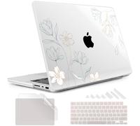 May Chen MacBook Pro 2026 14 Zoll M5 M4 M3 M2 M1 Pro/Max Chip, Version 2026 2025-2021, Modell A3427 A3426 A3434 A3112 A3401 A3185, Kunststoff-Hartschale mit Tastaturabdeckung, Blumenmuster