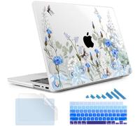 May Chen Schutzhülle für MacBook Pro 14 Zoll, Modelle A2442 A2779 A2918 A2992 A3401 A3185 A3112 A3434, M1 M2 M3 M4 M5 Chip (Version 2021-2025), Kunststoff-Hartschale mit Tastatur Abdeckung, Blaue