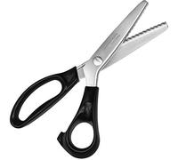 May Professionelle Zackenschere für Stoff - Zick-Zack Schere - Stoffschere aus Edelstahl mit schwarzem Kunststoffgriff