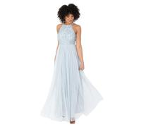Maya Deluxe Abendkleid Pailletten Cocktailkleid Damen Tüllkleid Kleid Nackenband Abendkleid Elegant für Hochzeit Brautjungfernkleid