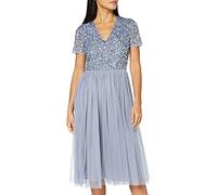 Maya Deluxe Women's RL004-MM Bridesmaid Dress, Dusty Bleu, 52 EU (24 UK)
