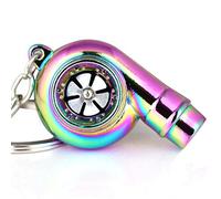Maycom®, Turbolader-Schlüsselanhänger mit rotierender Turbine und echtem Pfeifton, Neo Rainbow, S