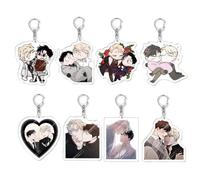 MayDee 8 Roses & Champagne Acryl Schlüsselanhänger Roses Figur Keychain