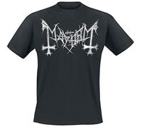 Mayhem Distressed Logo T-Shirt schwarz in XL