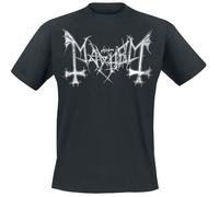 Mayhem Distressed Logo Männer T-Shirt schwarz XL 100% Baumwolle Band-Merch, Bands