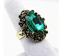 MAYIYAHO Antik Bronze Vintage großen Stein Kristall Strass Ringe für Frauen Fingerschmuck Hochzeit Mode-Accessoires