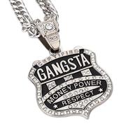 MAYIYAHO Gute Qualität Große Gangsta Anhänger Halskette Stern Schmuck Männer Hip Hop Lange kubanische Kette Ice Out Hiphop Golden Silber