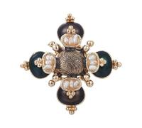 MAYIYAHO Kreuz Brosche Jesus Christentum Kreuze Brosche Anstecknadel versilbert Vollstrass Broschen und Anstecknadeln Groß- und Einzelhandel Charms