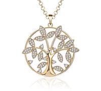 MAYIYAHO Luxus Roségold Baum des Lebens Strass Große Anhänger Halskette für Frauen Lange Pullover Kette Koreanische Mode Statement Schmuck