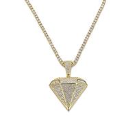 MAYIYAHO Männer Anhänger Halskette Iced Out Kette Bling Kristall Halskette für Männer Hip Hop Gold Tennis Kette Schmuck-Accessoires