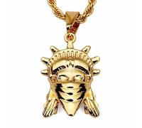 MAYIYAHO New York Freiheitsstatue Anhänger Star Schmuck Männer Hip Hop Tanz Charm Bling Kette Goldene Halskette American Rebel Schmuck