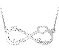 MAYIYAHO Personalisierte Unendlichkeitszeichen Kette Namenskette Silber Namen Benutzerdefinierte Anhänger Ewigen Schmuck Geschenke für Damen Freundin, Font5