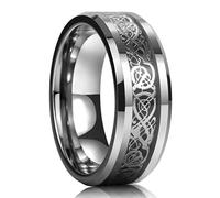 MAYIYAHO Schwarz Edelstahl Herz Paar Ringe für Frauen Mann breit Ehering Zirkon Set Liebhaber Ring Schmuck