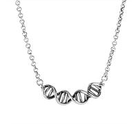 MAYIYAHO Silber Farbe DNA Halsketten Weibliche Neue Schlüsselbeinkette Anhänger Lange Halskette Mode Schmuck