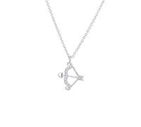 MAYIYAHO Silber Farbe Eros Pfeil und Bogen Zirkon Halsketten für Frauen Amor Liebe Pfeil Anhänger Schlüsselbein Kette Party Schmuck