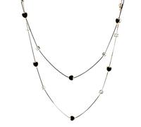 MAYIYAHO Vintage Anhänger 2 Schicht Chokers Halskette für Frauen Fishline Halskette Schmuck Transparent Unsichtbare Linie Collier Femme
