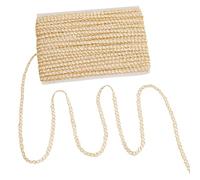 MAYJOYDIY 20 m Goldene Gimp Zopfborte 5mm Metallische Goldfäden Spitzenbesatz Aus Polyester Dekorative S Gewebte Zopfborte Zum Nähen Für Taschen Basteln Kostüme Vorhänge Lampenschirme