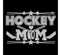MAYJOYDIY HOCKEY MOM Strass Aufbügler Hotfix Stern Herz Muster Bling DIY Patch Sport Hockeyschläger Glitzer Hotfix Applikation Für T Shirt Jacke Tasche Jeans Muttertags Geschenk