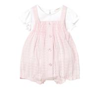 Mayoral 2-tlg. Set T-Shirt und Latzhose kurz Blumen 80 rosa/natur