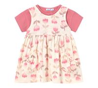 Mayoral Baby 2-tlg. Set Kleid ohne Arm und Jacke kurzarm Blumen 80 rosa/natur