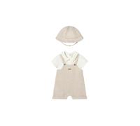 MAYORAL Baby Set 2-teilig Latzhose mit Mütze beige | 68