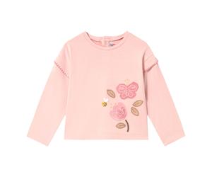 Mayoral Baby Shirt langarm Blume Schmetterling 68 rosa