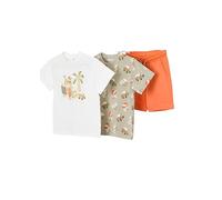 Mayoral Kinder-Sommer-Set, 3-teilig, 2 kurzärmelige T-Shirts und Bermuda, bequeme Kinderbekleidung von 2 bis 9 Jahren, Bambus, 6 Jahre