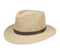 Mayser Bradley Crochet Panamahut Panamastrohhut Strohhut Sommerhut Sonnenhut Strandhut Damen/Herren - Made in The EU Sommer Frühling-Sommer - L (58-59 cm) Natur