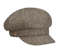 Mayser Coco Tweed Ballonmütze Schirmmütze Baker-Boy-Mütze Newsboy-Mütze Damencap Damen - Made in The EU mit Schirm, Futter, Futter Winter Herbst-Winter - L (59-60 cm) beige