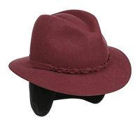 Mayser Dagmar Travellerhut Filzhut Packable Windstopper Mit Ohrenklappen Made in EU Damen Herbst Winter Bordeaux L (59-60 cm)