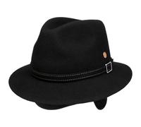 Mayser Dale Trekking Travellerhut Wollhut Filzgarnitur knautschbar Made in EU Herren Winter schwarz 59 cm