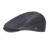 Mayser Delian UV-Schutz Flatcap Baumwollcap Schirmmütze Schiebermütze Sommercap Leinencap Herren - Made in The EU mit Schirm, Schirm Frühling-Sommer - 60 cm Denim