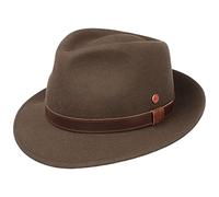 Mayser Denver Bogarthut Wollhut Fedora Outdoorhut Packable Lederband Made in EU Herren Sommer Winter braun 60 cm