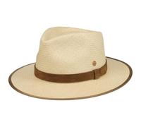 Mayser Fernando Panamahut Panamastrohhut Strohhut Sommerhut Sonnenhut Damen/Herren - Made in The EU mit Lederband Frühling-Sommer Sommer - L (58-59 cm) Natur