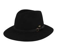 Mayser Georgia Trecking Outdoor Travellerhut aus Wollfilz - Schwarz (8001) - 57,5 cm (57)