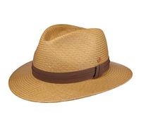 Mayser Gero Panamahut Strohhut Traveller Handmade Uni Garniturband Made in EU Damen Herren Sommer Camel 57 cm