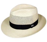 Mayser Imperia Panamahut mit ventilierter Krone - Natur-Schwarz (4-8001) - 58,5 cm (58)