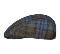 Mayser Lennart Check Flatcap Schirmmütze Karomuster Made in EU Herren Herbst Winter blau 62 cm