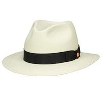 Mayser Menton klassischer Panamahut aus Stroh - Offwhite-Schwarz (25-8001) - 54,5 cm (54)