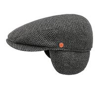 Merlino Zigzag Flatcap mit Ohrenklappen by Mayser schwarz 60 cm