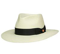 Mayser Nizza breitkrempiger Panamahut mit UV-Schutz - Natur-Schwarz (4-8001) - 58,5 cm (58)