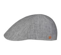 Mayser Paddy Leinen Flatcap Schirmmütze Schiebermütze Herren - Made in The EU mit Schirm, Futter Sommer Frühling-Sommer - 56 cm grau