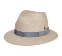 Mayser Pelin Sonnenhut Zechbauer Leinenhut Sommerhut Stoffhut Travellerhut Damen/Herren - Made in The EU mit Ripsband, Ripsband Frühling-Sommer - XL (61-62 cm) cremeweiß