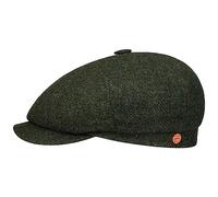 Mayser Seven Hunter Flatcap Schirmmütze Ballonmütze Herren - Made in The EU mit Schirm, Futter, Futter Winter Herbst-Winter - 62 cm Oliv